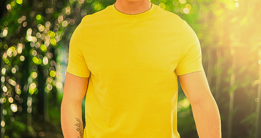 CAMISETA BÁSICA LISA COR AMARELO